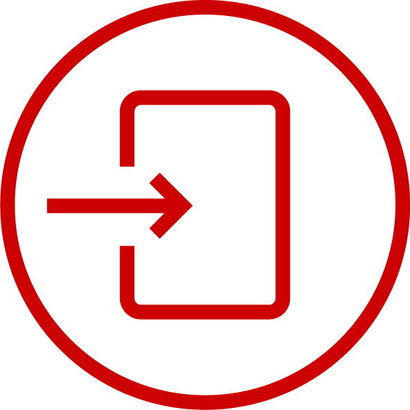 Document send icon in red