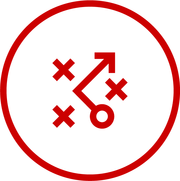 Tactics icon in red